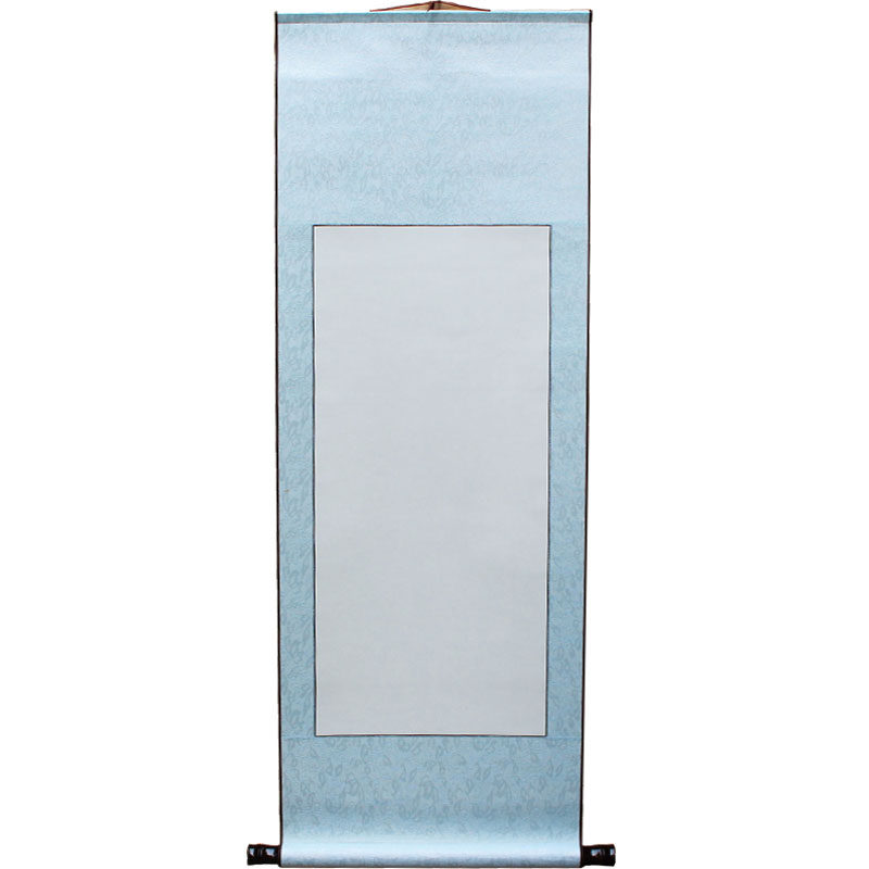 精装裱空白卷轴画轴仿古国画书法作品纸创作宣纸四尺中堂横轴挂轴