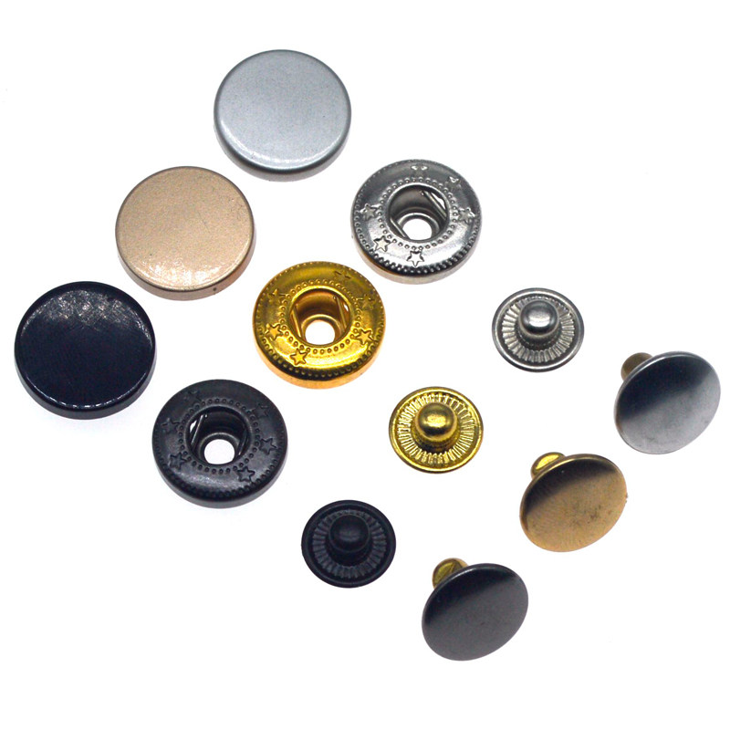 金属双面四合羽绒服按扣登山棒球服暗皮衣牛仔裤纽扣