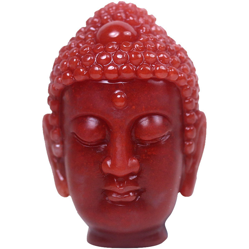 吊坠melinda梅林达乐观南红玛瑙保山男佛头佛祖挂件项坠