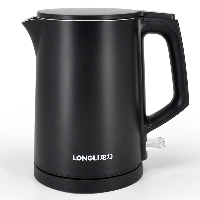 龙力08升迷你电热水壶不锈钢电水壶双层防烫开水水壶电热水壶