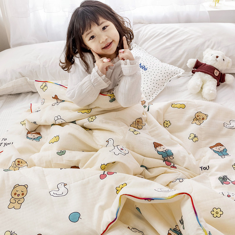 儿童夏凉空调纯棉幼儿园午睡被子全棉棉宝宝婴儿被子