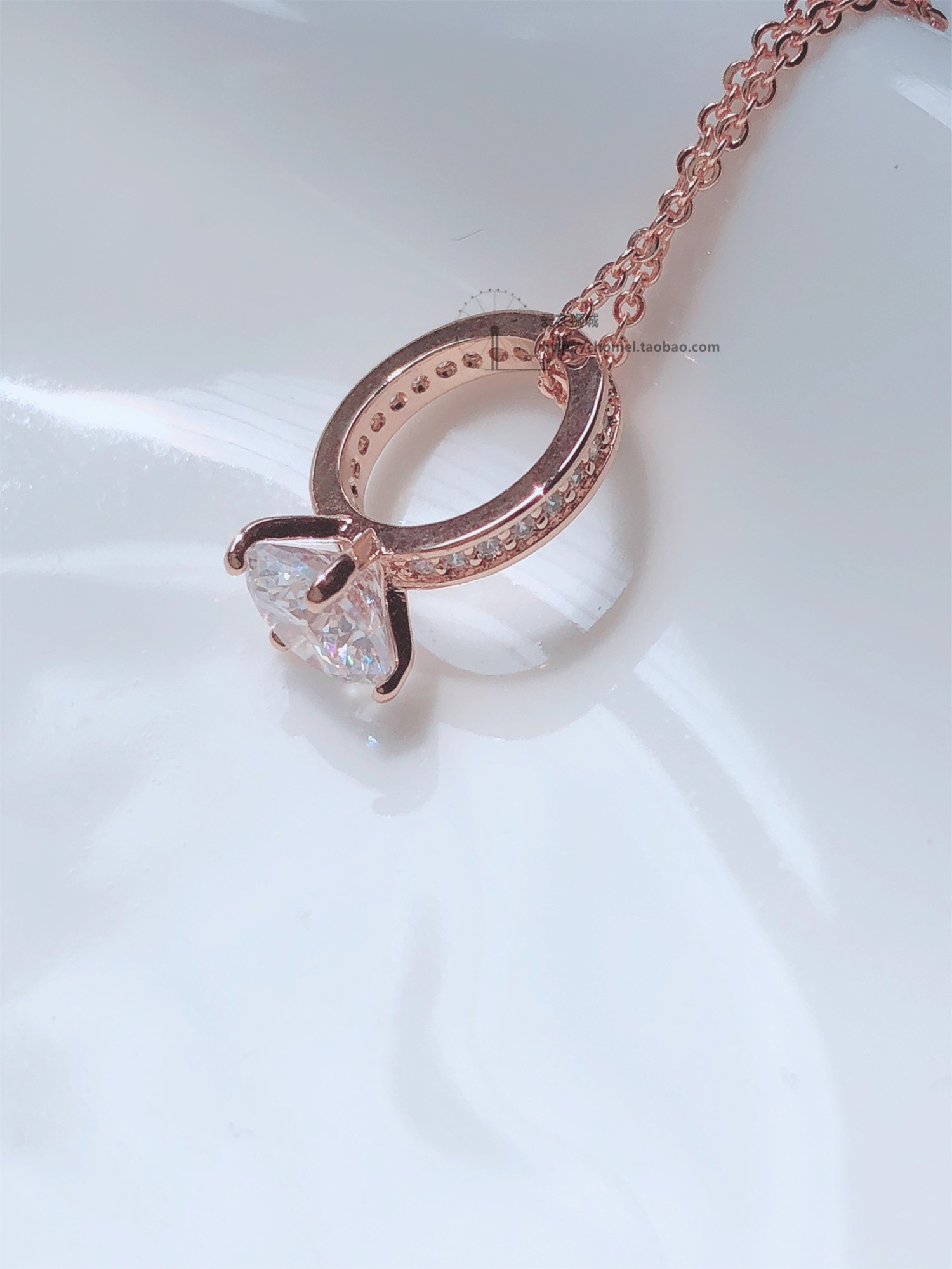 现货新加坡本土chomel专柜钻戒钻石戒指吊坠项链项链