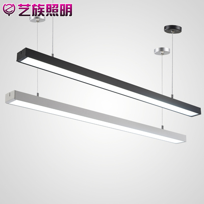 led办公照明办公室吊灯健身房长条形吊线灯工作室铝方通吊顶灯具