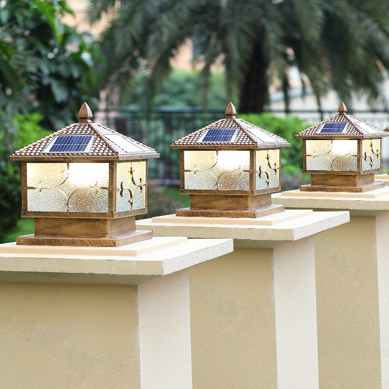 双欣太阳能户外花园门柱家用别墅庭院灯防水室外景观庭院灯饰