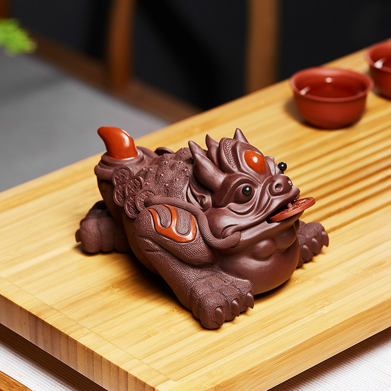 摆件紫砂茶宠精品可养茶桌高档茶台盖置茶道茶宠摆件