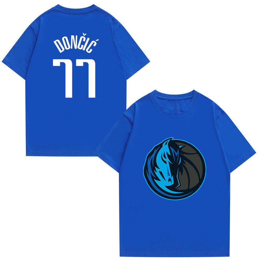 夏季休闲篮球运动短袖独行侠东契青春青年球衣t恤