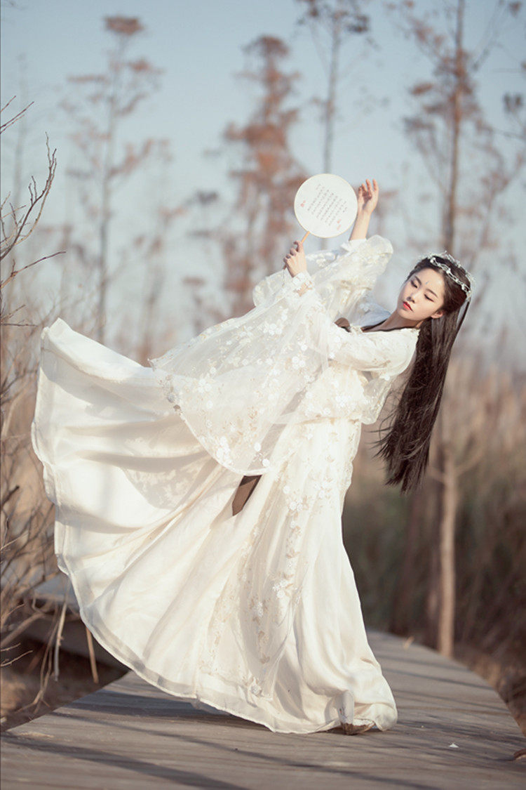 踏月汉服女正品原创齐胸女学生裙超古装飘逸逸仙民族服装