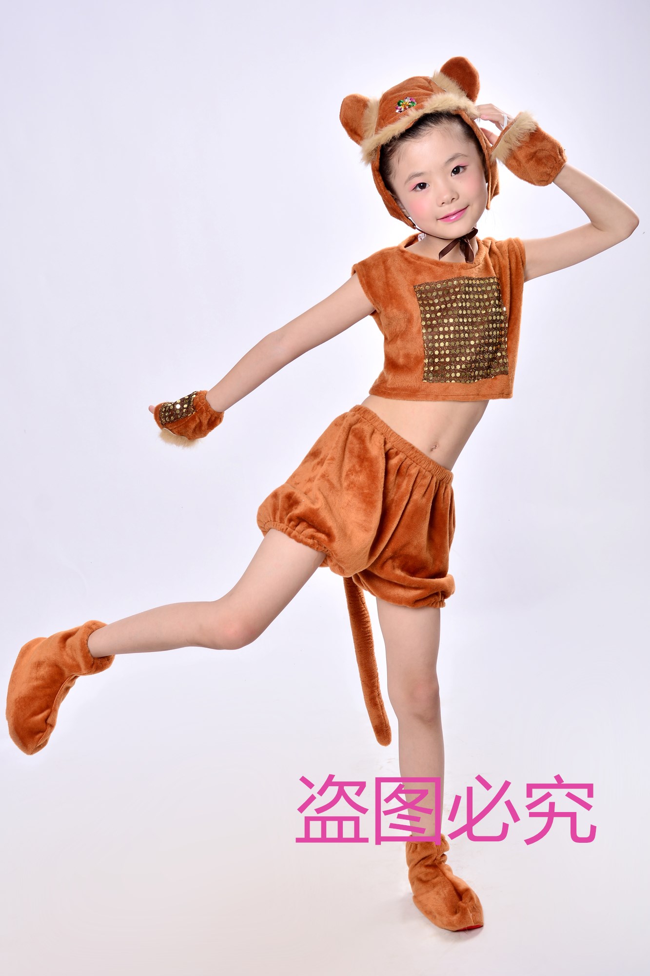 儿童小猴子演出服装卡通动物小猴子表演服幼儿园角色扮演演出服装
