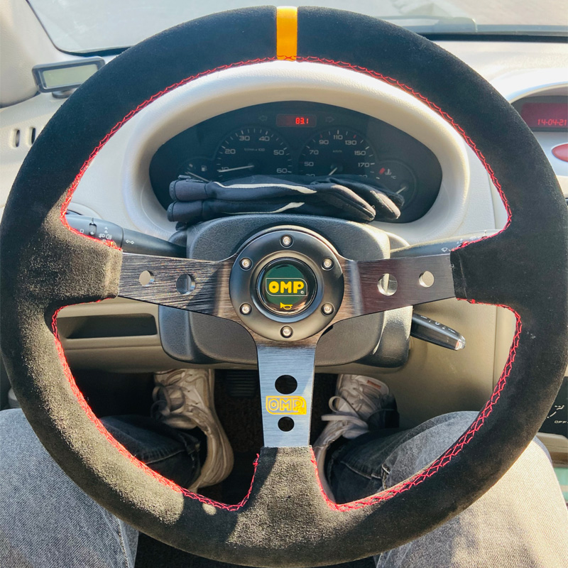 方向盘深凹加厚支架赛车改装竞技游戏北斗星捷达反绒方向盘