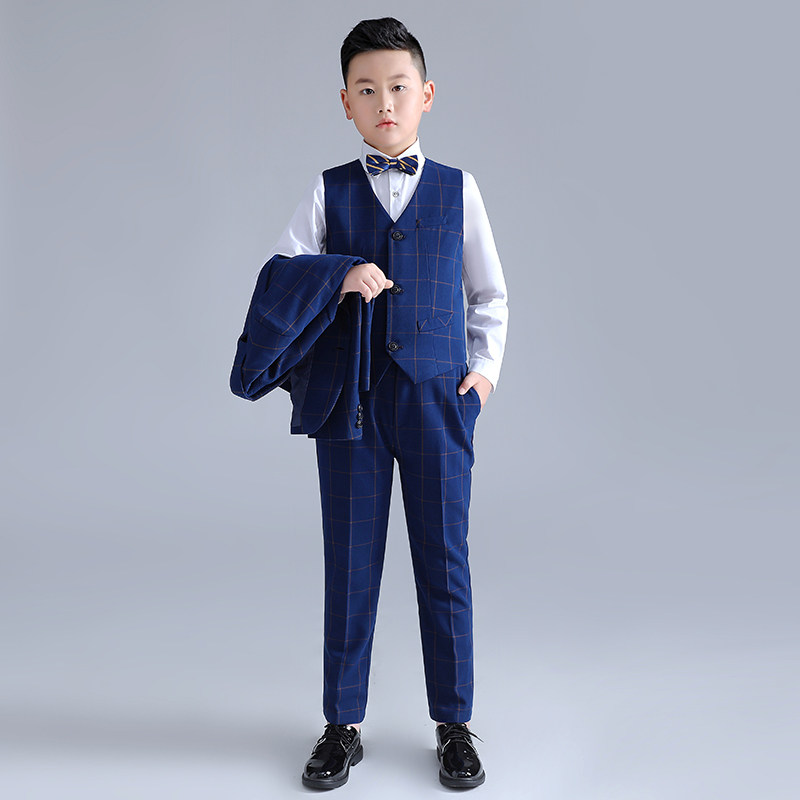 男童礼服帅气套装肥胖主持人西装中大儿童钢琴儿童礼服