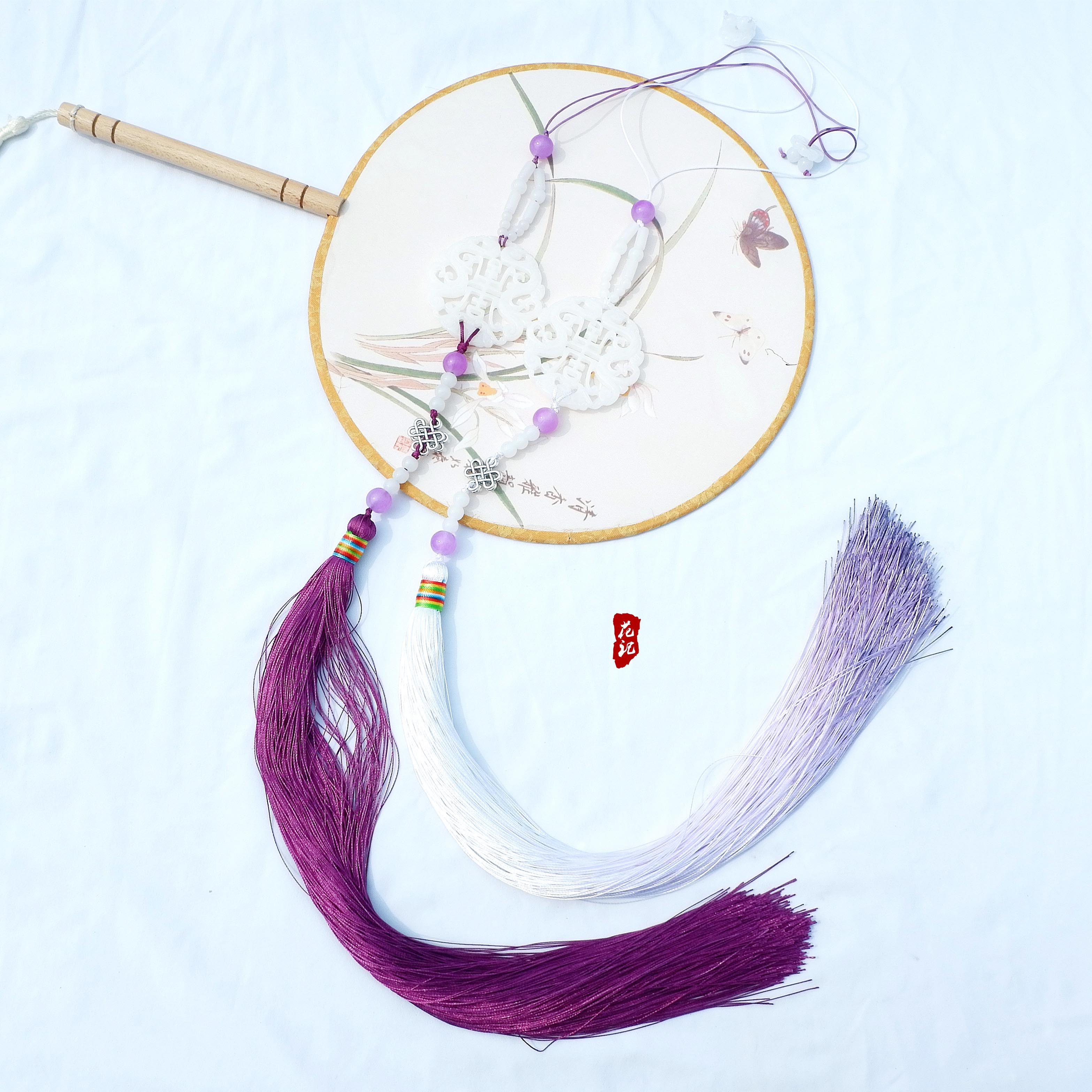 琏城原创古风玉佩配饰宫绦长流流苏禁步汉服项坠