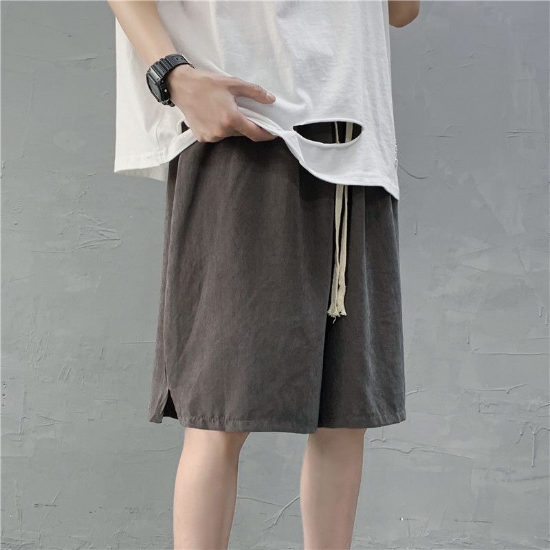 日系短裤男士夏季宽松大码运动直筒中裤潮流潮牌外穿薄款五分裤子