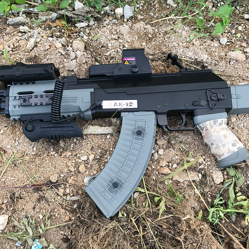 战术ak12水弹枪电动连发水蛋枪下供ak47真人cs绝地吃鸡求生玩具枪
