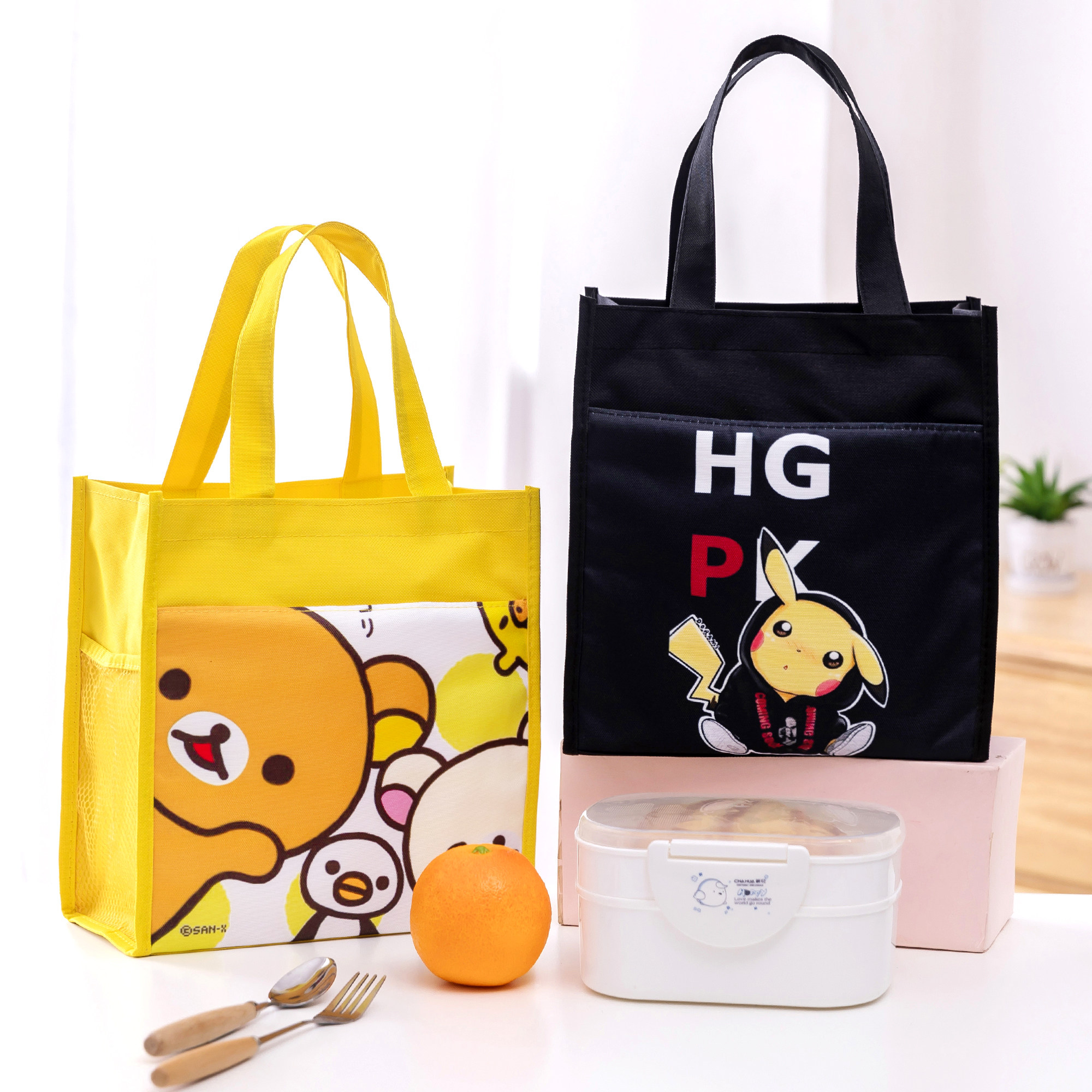 饭盒可爱小学生餐盒袋子手提袋大号儿童便当拎包饭盒袋