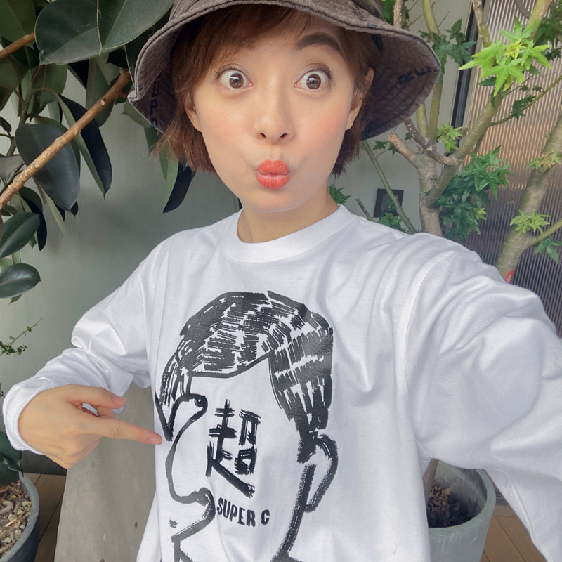 同款npc潮牌cciscoming孙俪super圆领长袖t恤