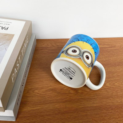 美国原单小黄人人神偷奶minions 大眼萌水杯子可爱卡通陶瓷马克杯