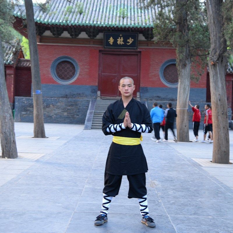 服装僧服少林武僧服少林寺衣服武术练功黑色双肩太极服