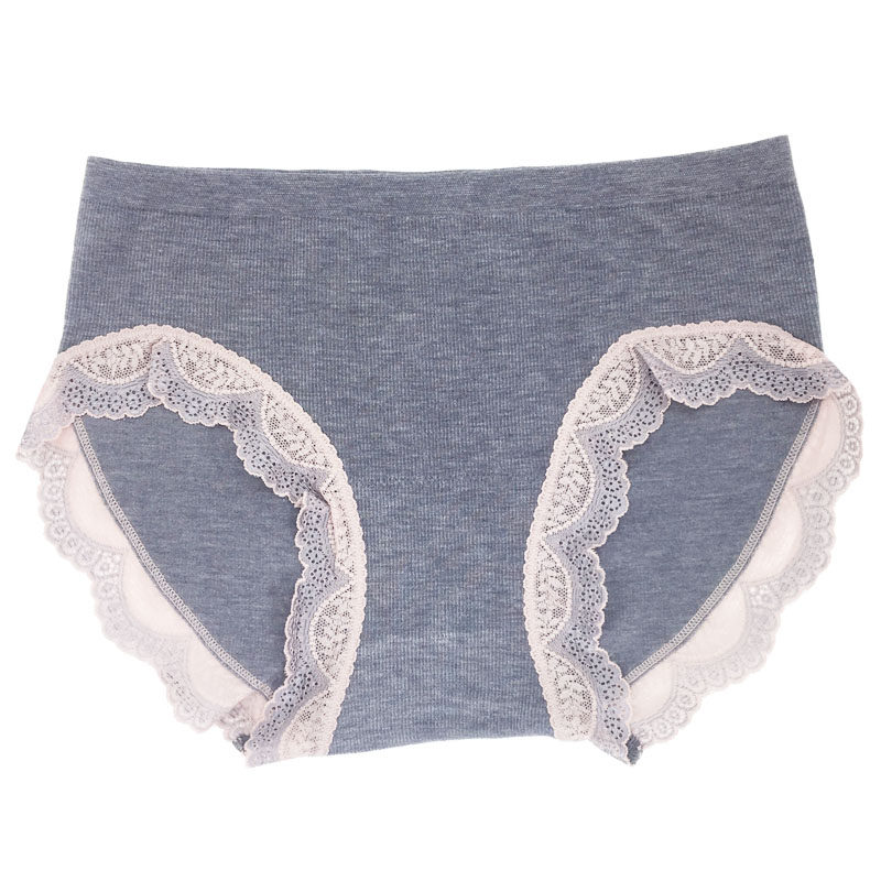 琪多姿710无缝中腰内裤女蕾丝性感花边兰精木代尔纯棉裆新款