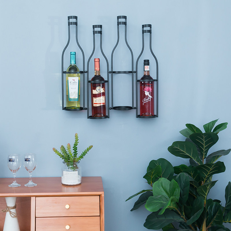 红酒壁挂家用酒架置物架墙上酒瓶展示架挂墙摆件酒架