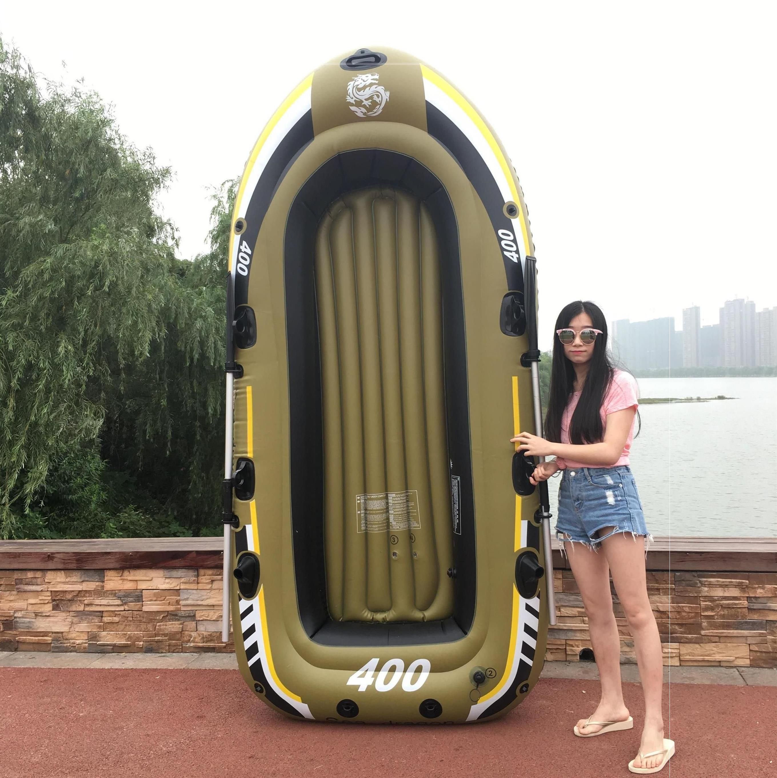 充气四人橡皮艇皮筏艇气船气艇划豪华特气垫橡胶皮划艇充气艇