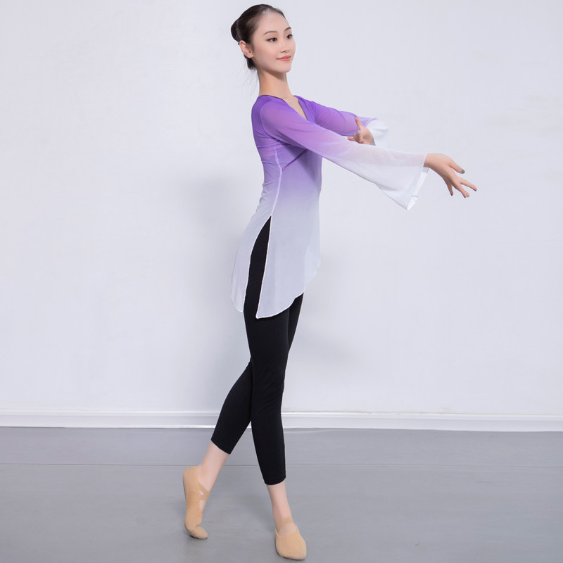 中国成人考纱舞艺芭蕾舞芭蕾上衣服女民族练功芭蕾舞服