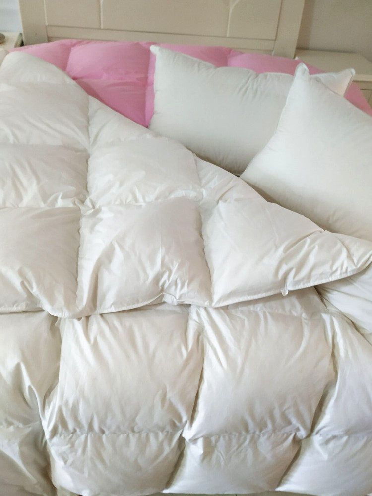 羽绒被鹅绒白鹅绒春款双人现充全棉春秋绒被羽绒