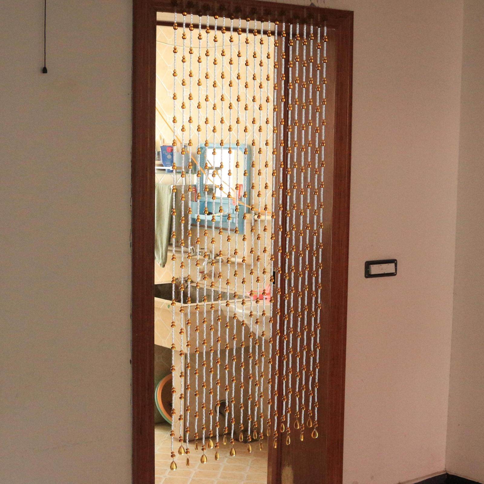 葫芦门帘客厅玄关风水隔断水晶珠帘子卫生间卧室门对门挂帘免打孔