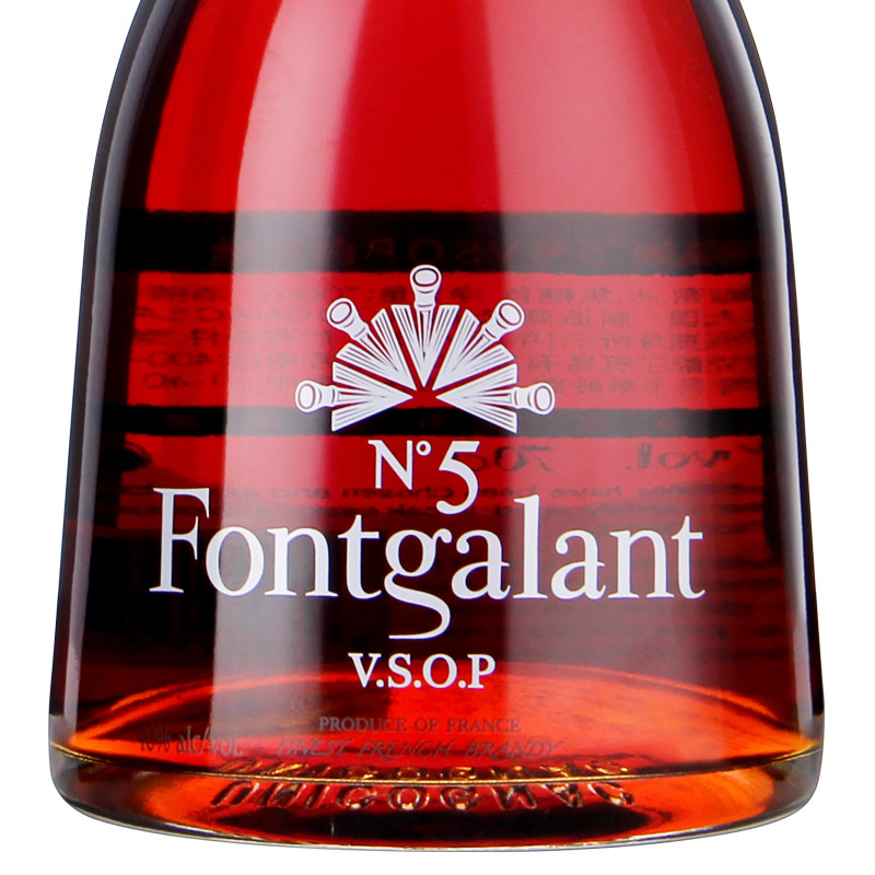 法国洋酒原装进口福阁vsop5号洋酒白兰地5号福阁白兰地1000ml