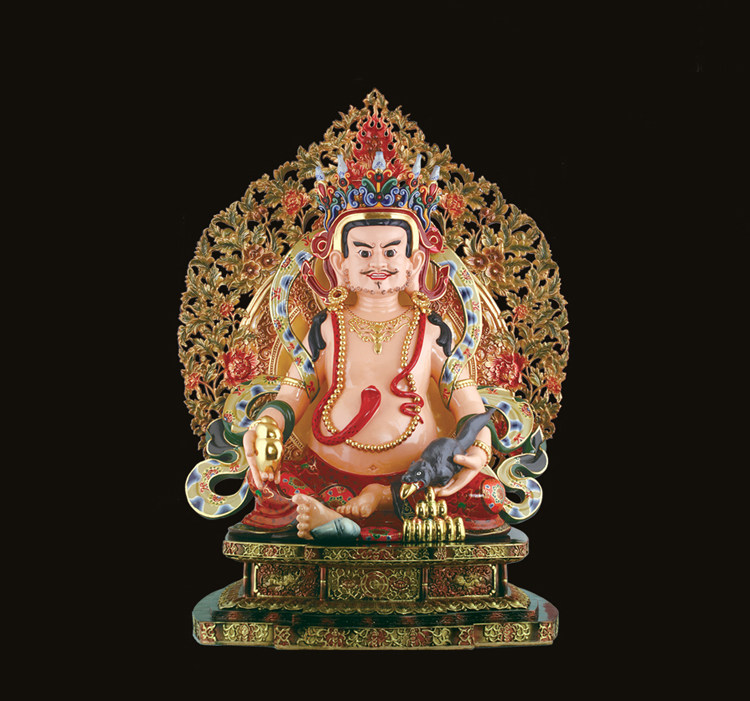 26寸金刚台黄财神神像藏传密宗佛教树脂佛像摆件