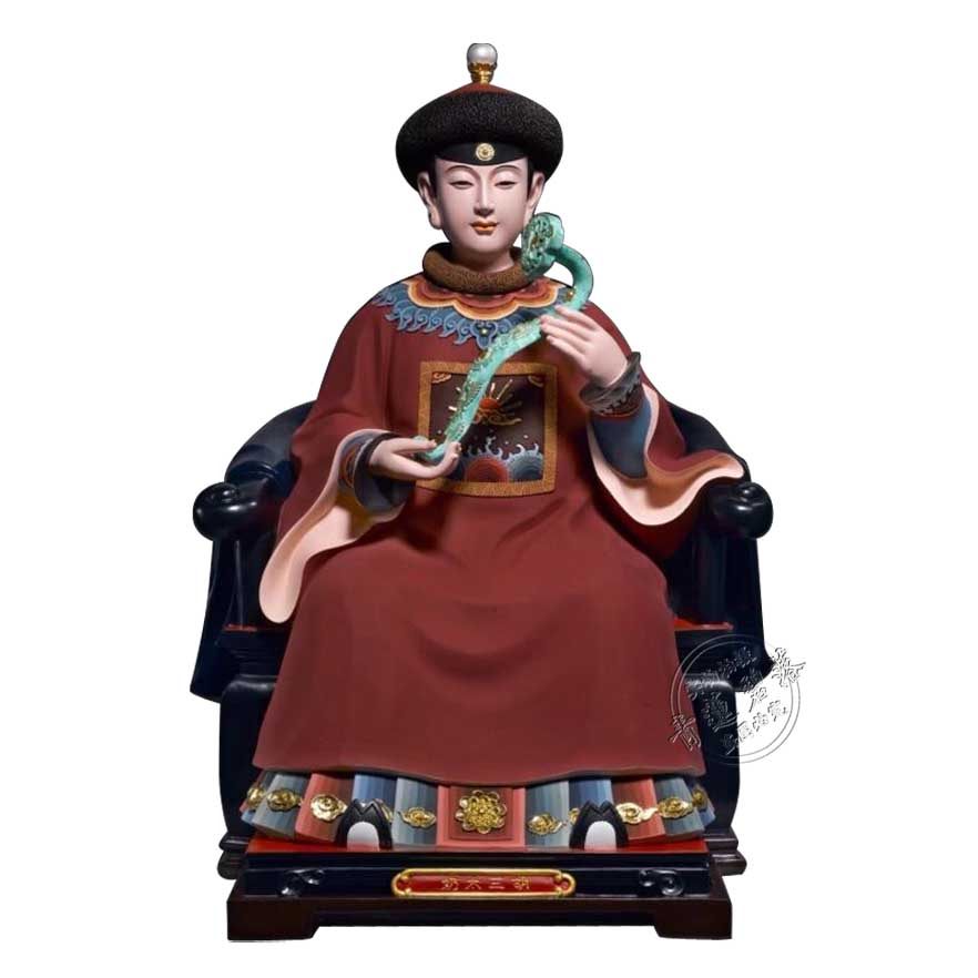 26寸胡三太爷太奶像 胡黄仙家像 保家仙 云锦古彩 道教神像 72cm