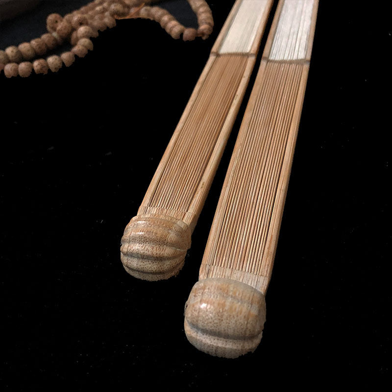 文玩折扇玉竹苏州老艺人制作梅花菊花花头型扇骨扇子