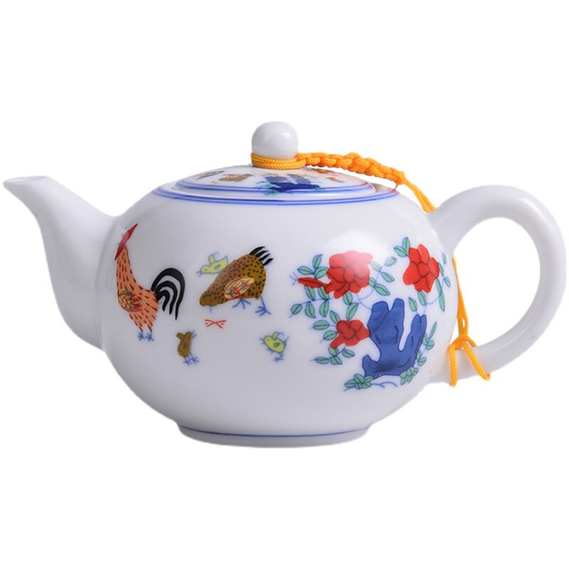 茶具明代成化斗彩鸡缸杯茶壶家用仿古功夫功夫茶茶壶