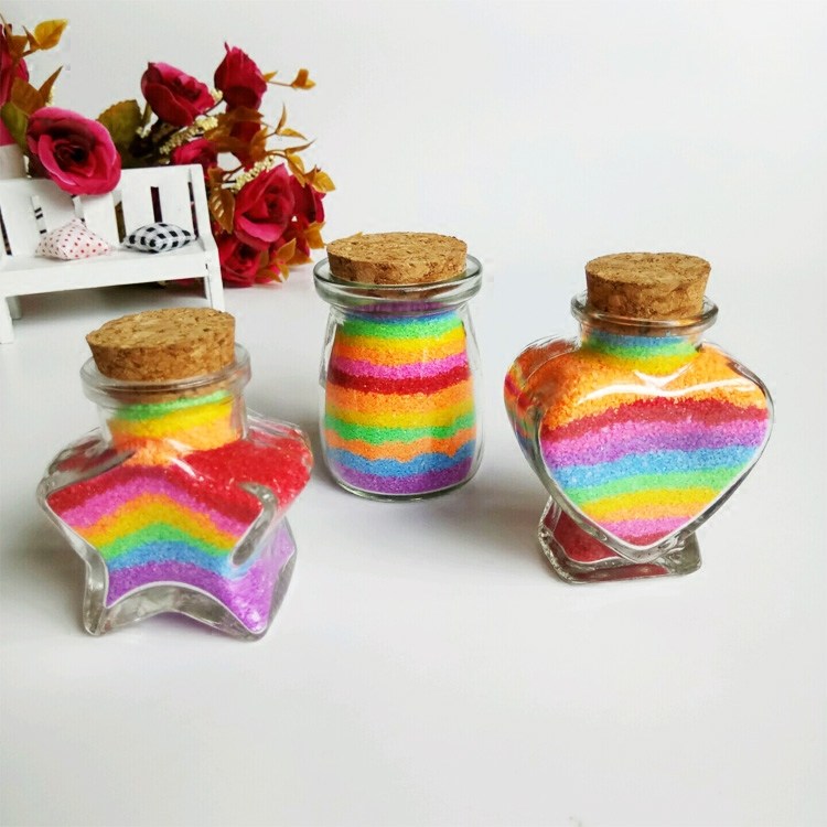 彩沙瓶手工diy创意儿童玩具彩色沙画彩虹瓶新品促销