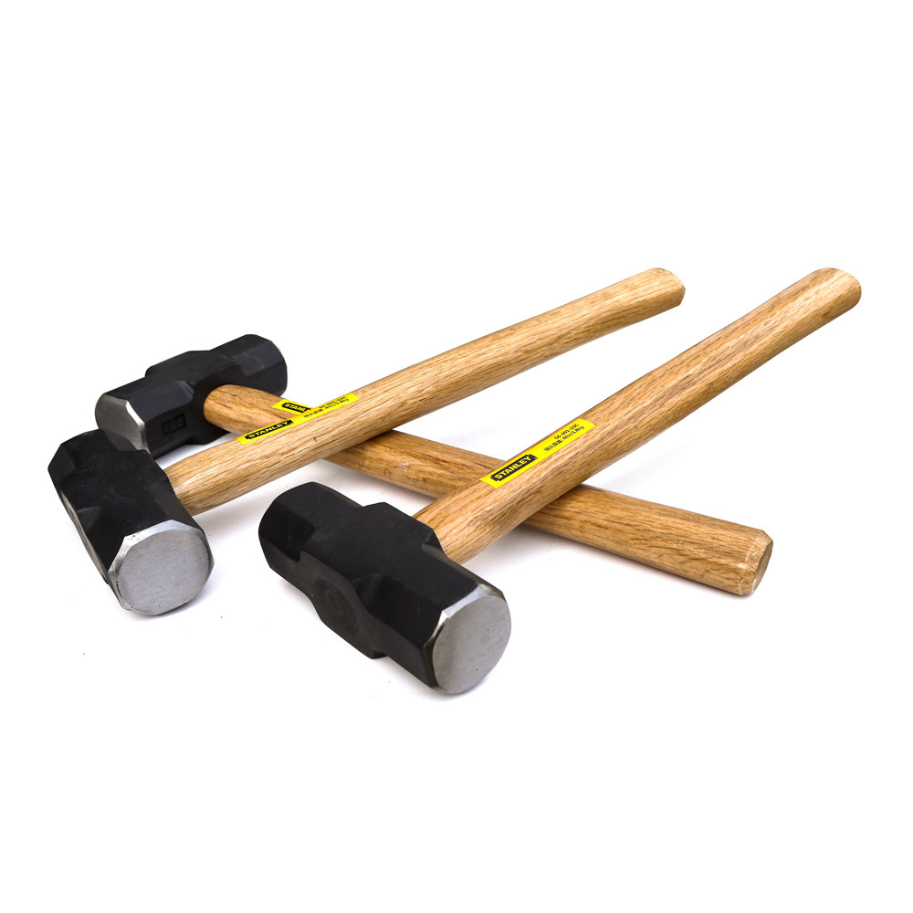 史丹利木柄八角石工大号重型12磅开山锤子石工锤