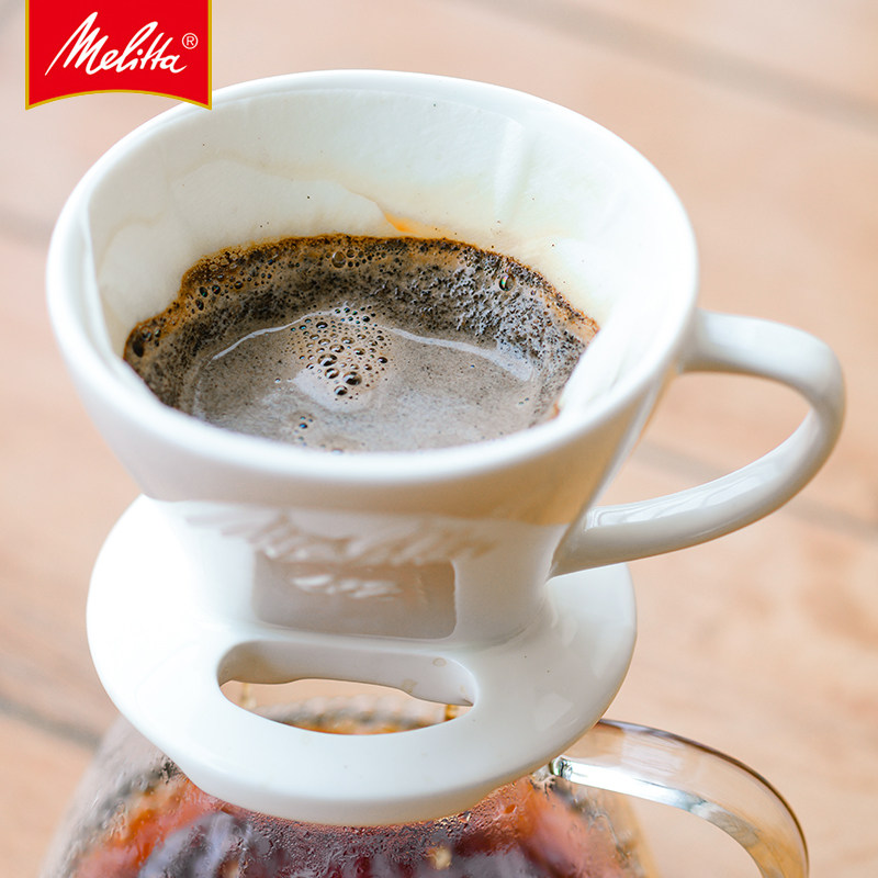 德国melitta美乐家手冲咖啡滤杯1x2白色美式过滤器配套器具