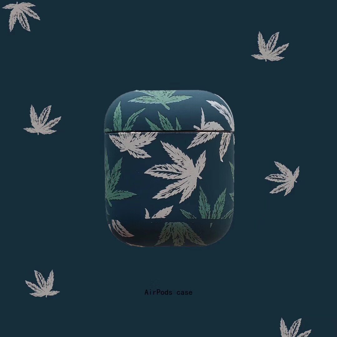 欧美潮牌麻叶airpods2保护套硬壳个性1代苹果无线蓝牙耳机壳男女