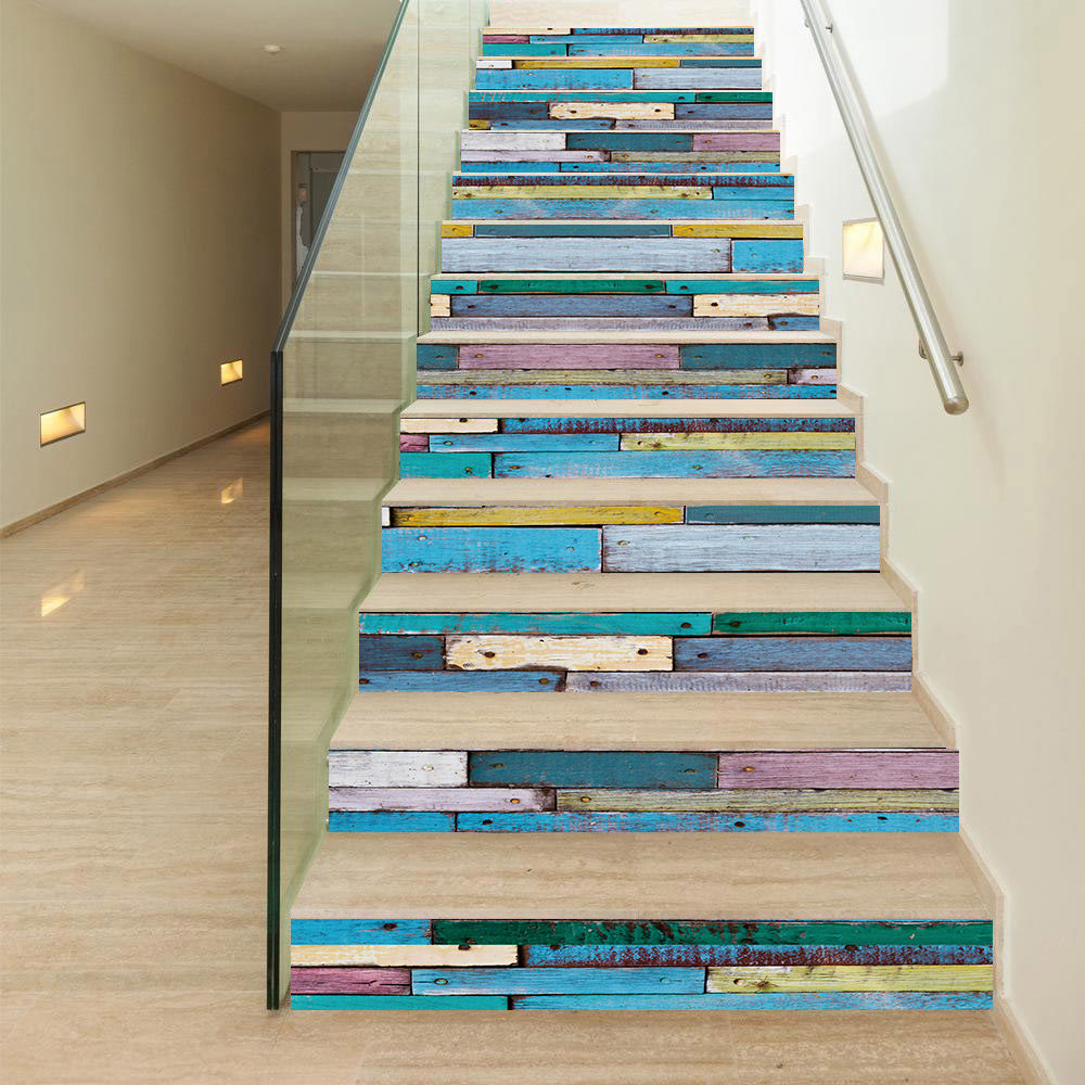 创意家居楼梯走廊台阶装饰3d墙贴地砖贴可定制墙贴