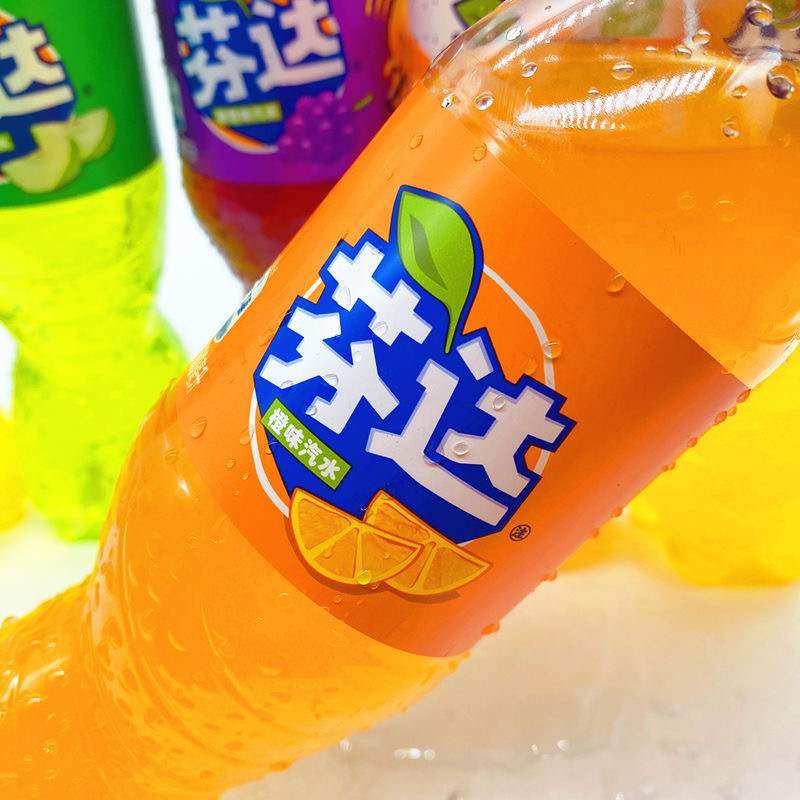 芬达零卡橙味汽水水胶苹果葡萄菠萝芒果多味碳酸饮料