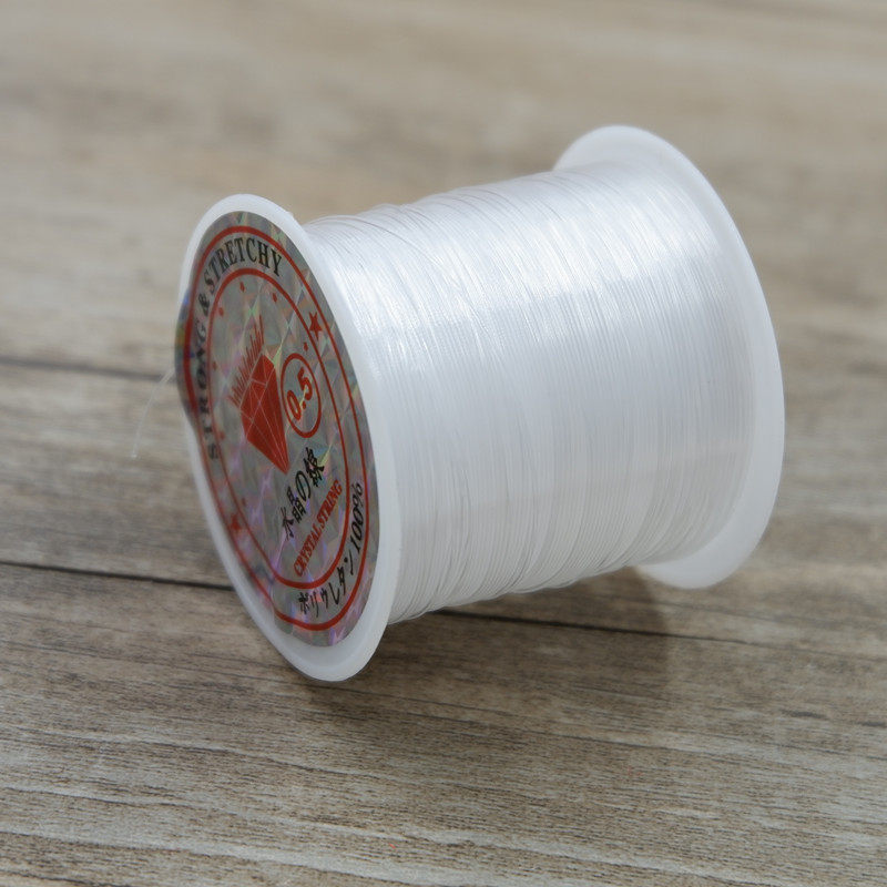 包邮细无弹力透明鱼线串珠戒指缠绕编织线小卷水晶线编戒指的鱼线