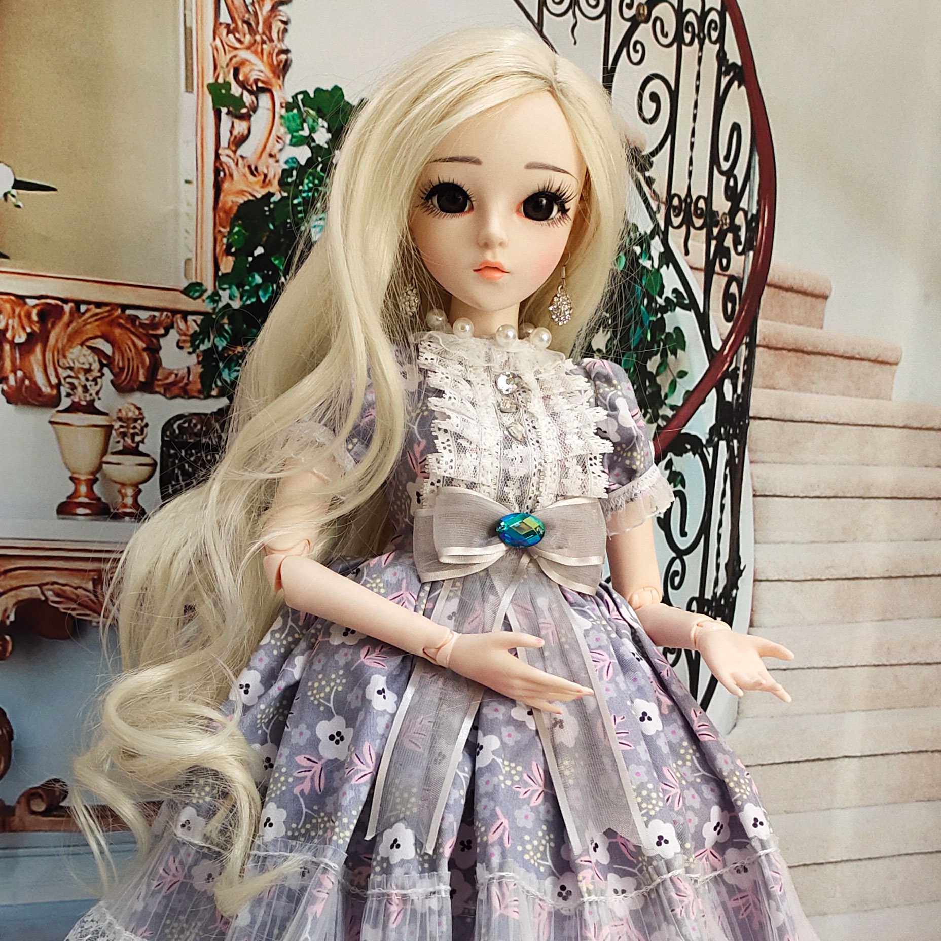 飞花阁大号娃娃裙子女孩玩具60厘米3分4分心怡bjd娃娃
