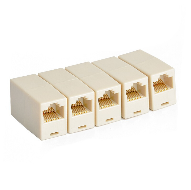 接头对接网线直接端子插口中间加长延长水晶连接线