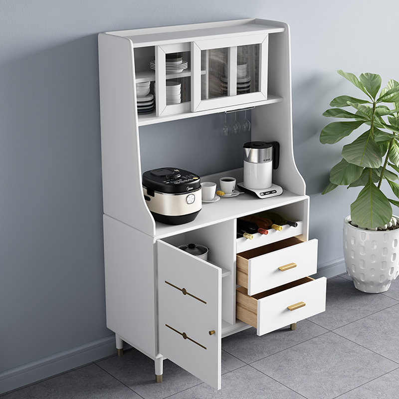 北欧餐边柜酒柜多功能客厅碗柜厨房柜边柜新中式高柜子白色茶水柜