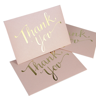 you感恩信封高档文艺商务感谢信老师礼品贺卡封套厚实 精美thank