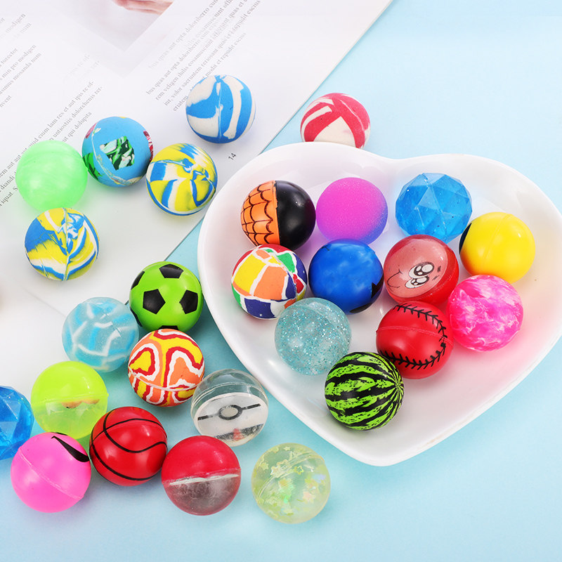 包邮32号混款一元扭蛋机专用弹力儿童橡胶玩具球类玩具