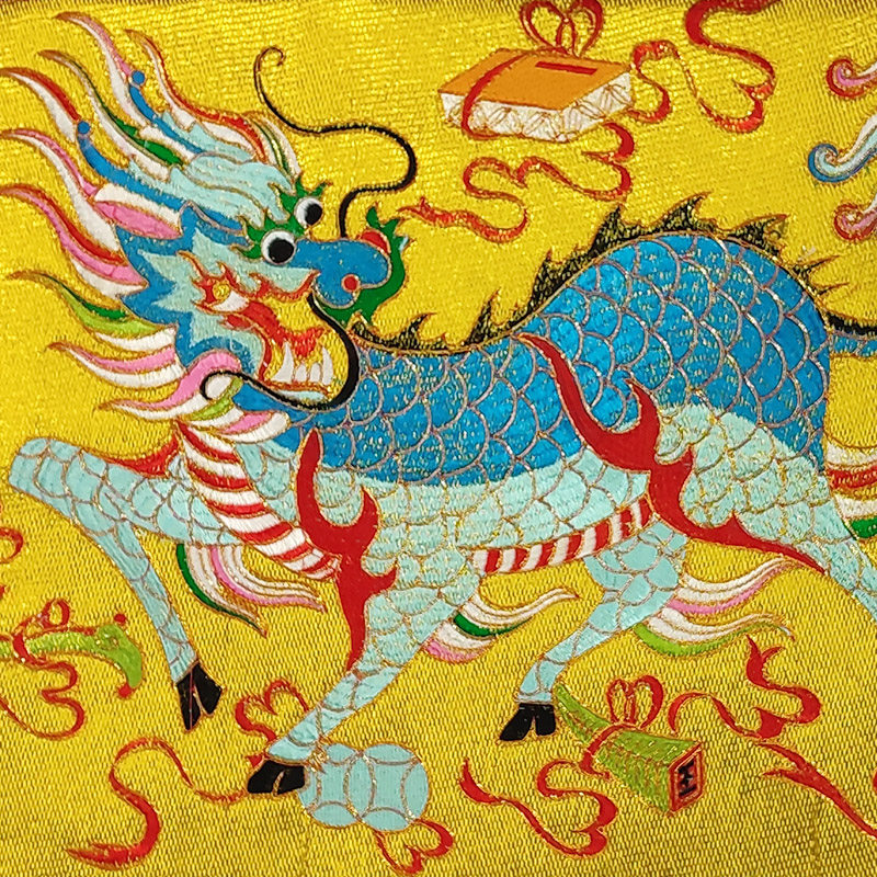 道教金线盘桌围金麒麟线盘桌布用品供桌神台绣品刺绣