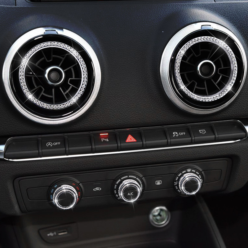 a3空调装饰适用于奥迪s3调出风口旋钮亮框其他内饰