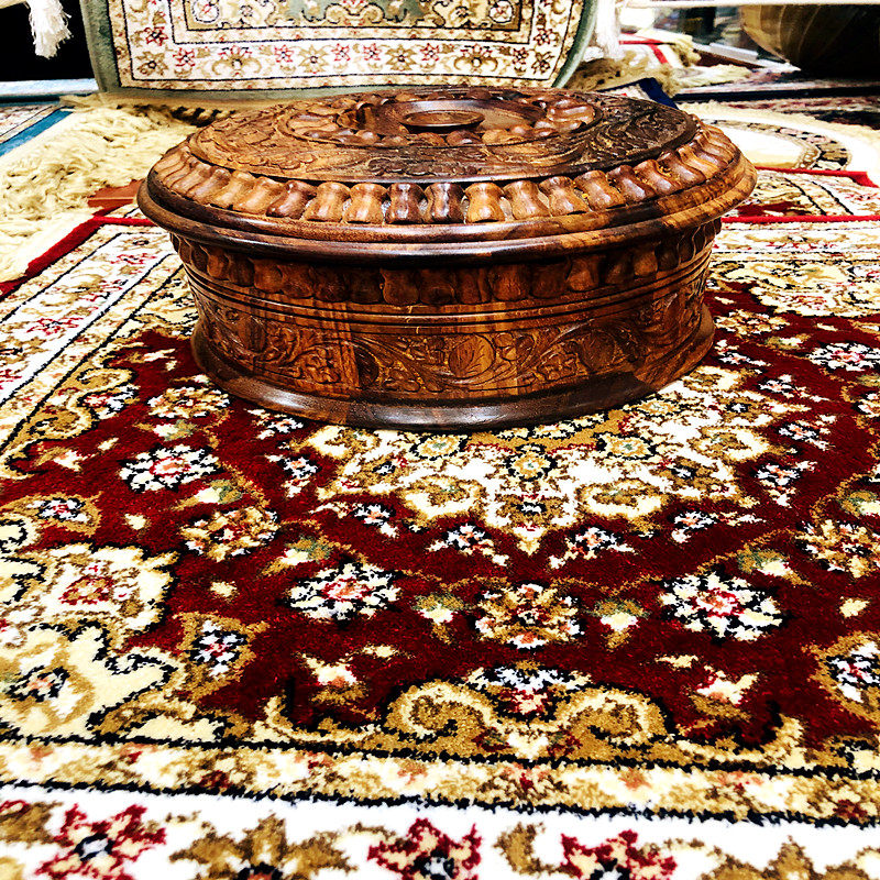 巴基斯坦特色手工艺品精品干果盒核桃木新品特价礼品巴基斯坦特色