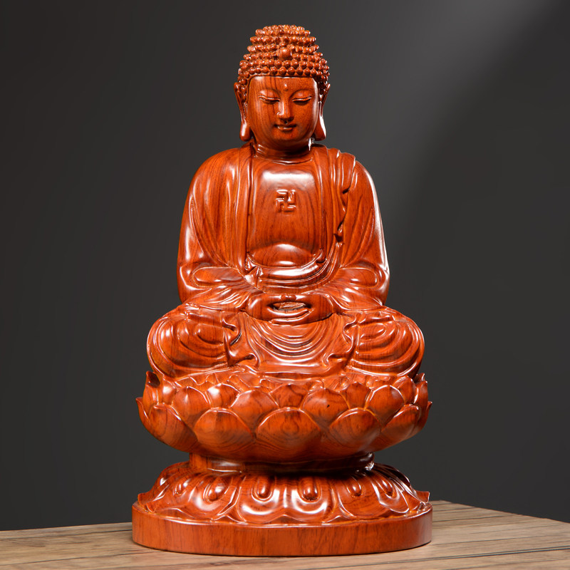 檀木木雕大日如来如来佛佛祖释迦牟尼药师阿弥陀佛汽车木雕