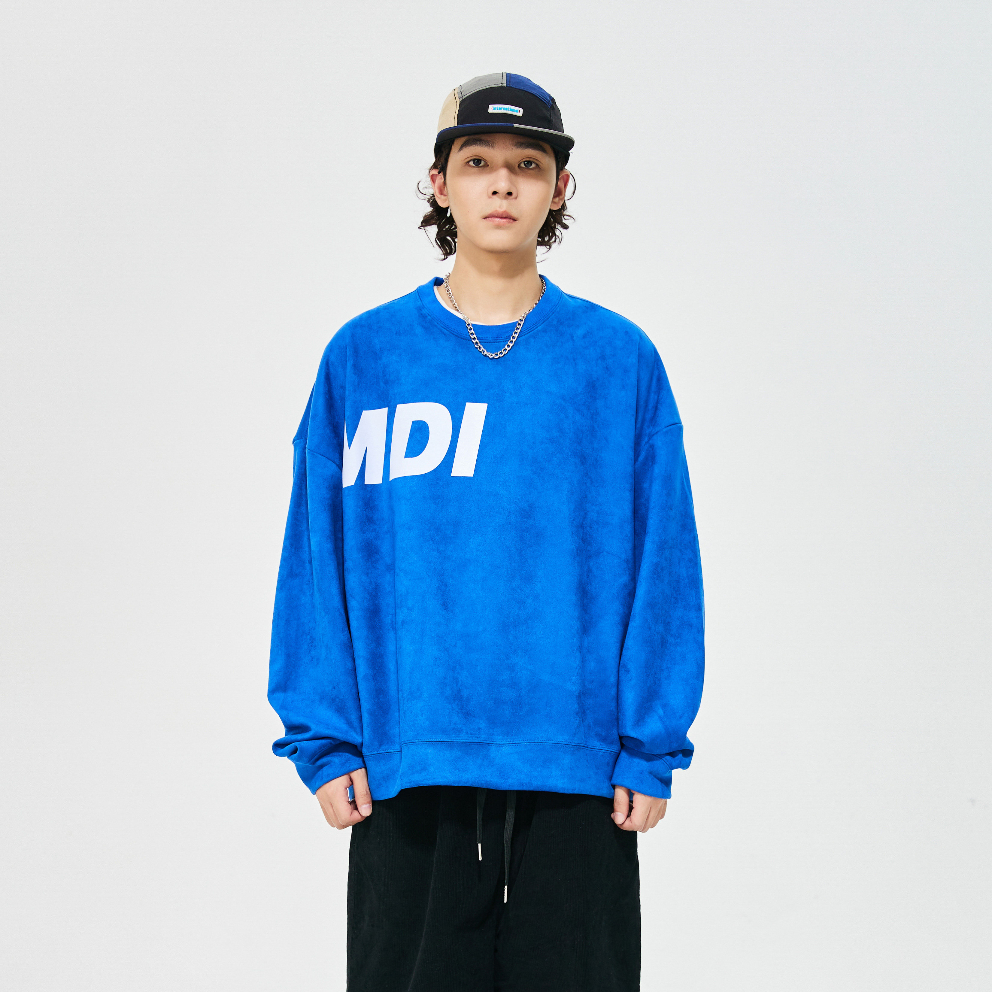 medaigual春秋百搭潮牌街头净版字母印花套头卫衣男卫衣