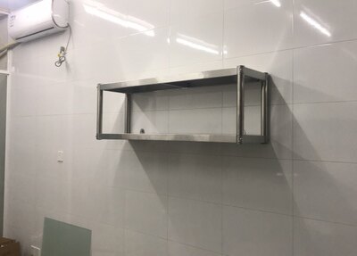 厨房置物架吊架饭店多功能打孔挂墙架不锈钢壁挂挂架厨房置物架